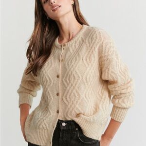 Jenni Kayne Cable Crewneck Cardigan
